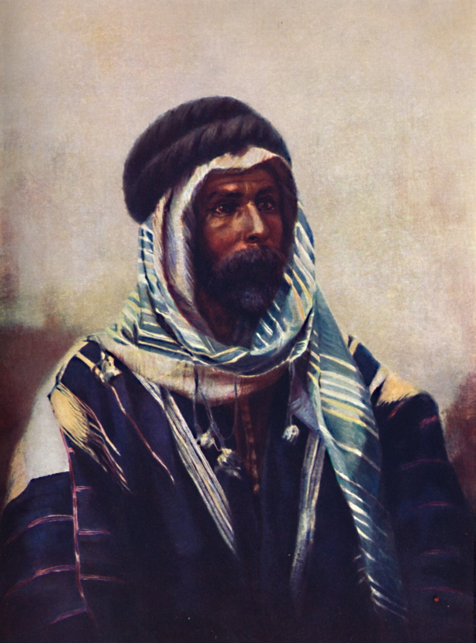 Burnouse giyen bir Bedevi şeyhi, 1902 by Unbekannt
