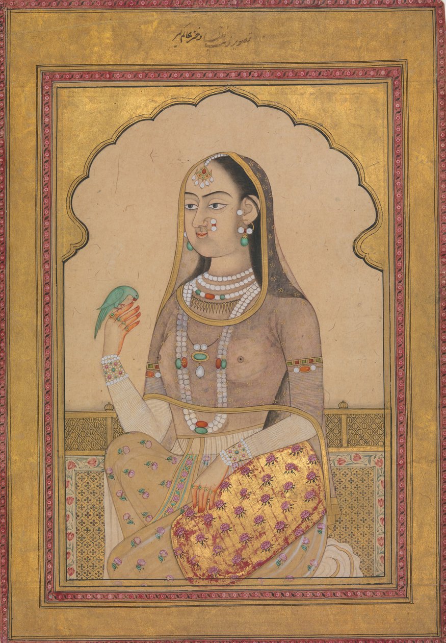 Bir Muhabbet Kuşu ile Bejeweled Bir Bakire, yaklaşık. 1670-1700. by Unbekannt