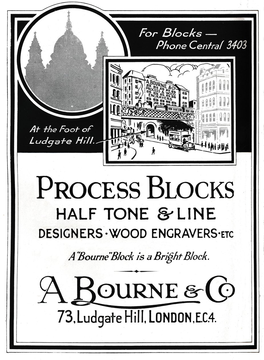 A. Bourne & Co. Reklamı - Süreç Blokları, 1919 by Unbekannt
