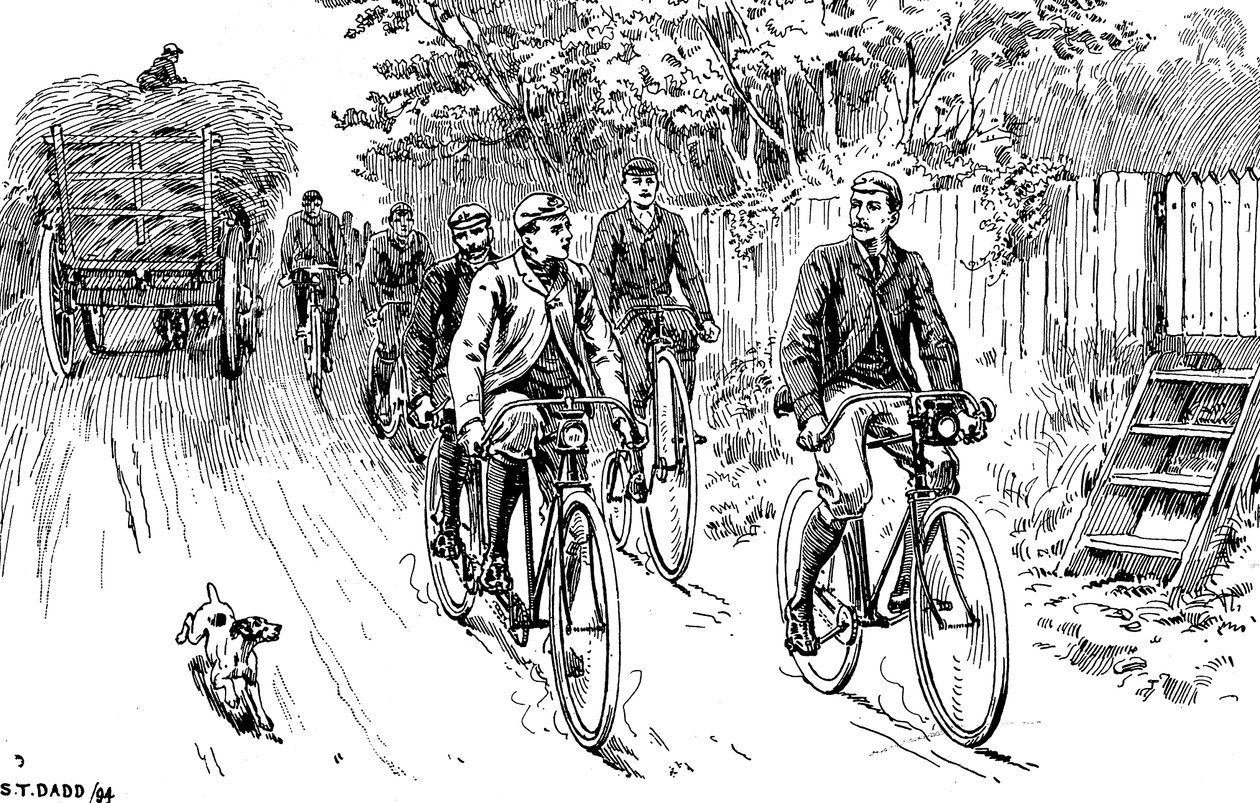 Bir İngiliz bisiklet kulübü, 1895 ülke gezisi için dışarı by Unbekannt