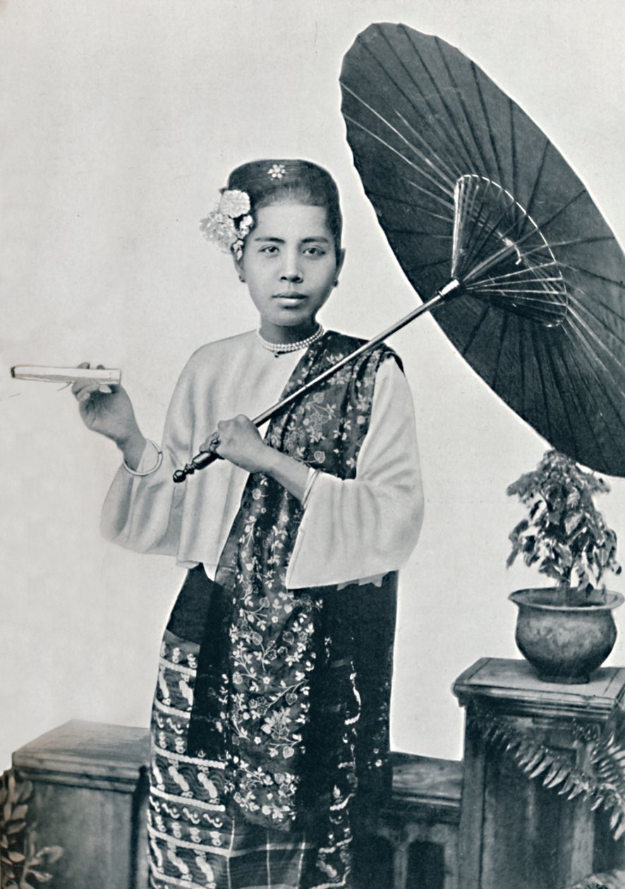 Bir Burma hanım, 1902 by Unbekannt