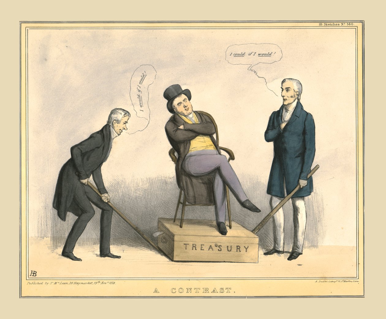 Bir Kontrast, c1838. by Unbekannt