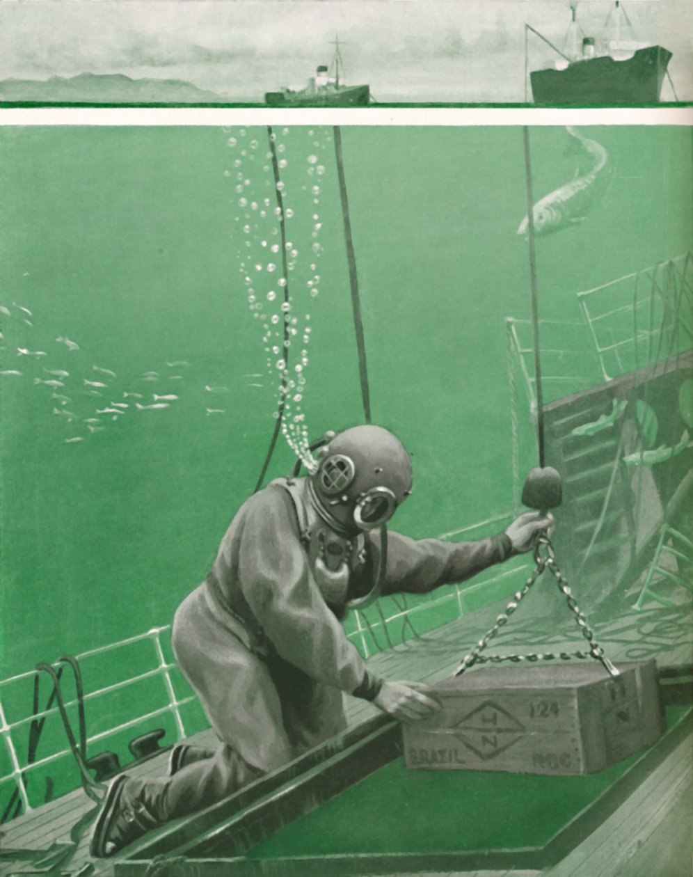 Muazzam Baskı Altında Çalışan Bir Dalgıç, 1935 by Unbekannt