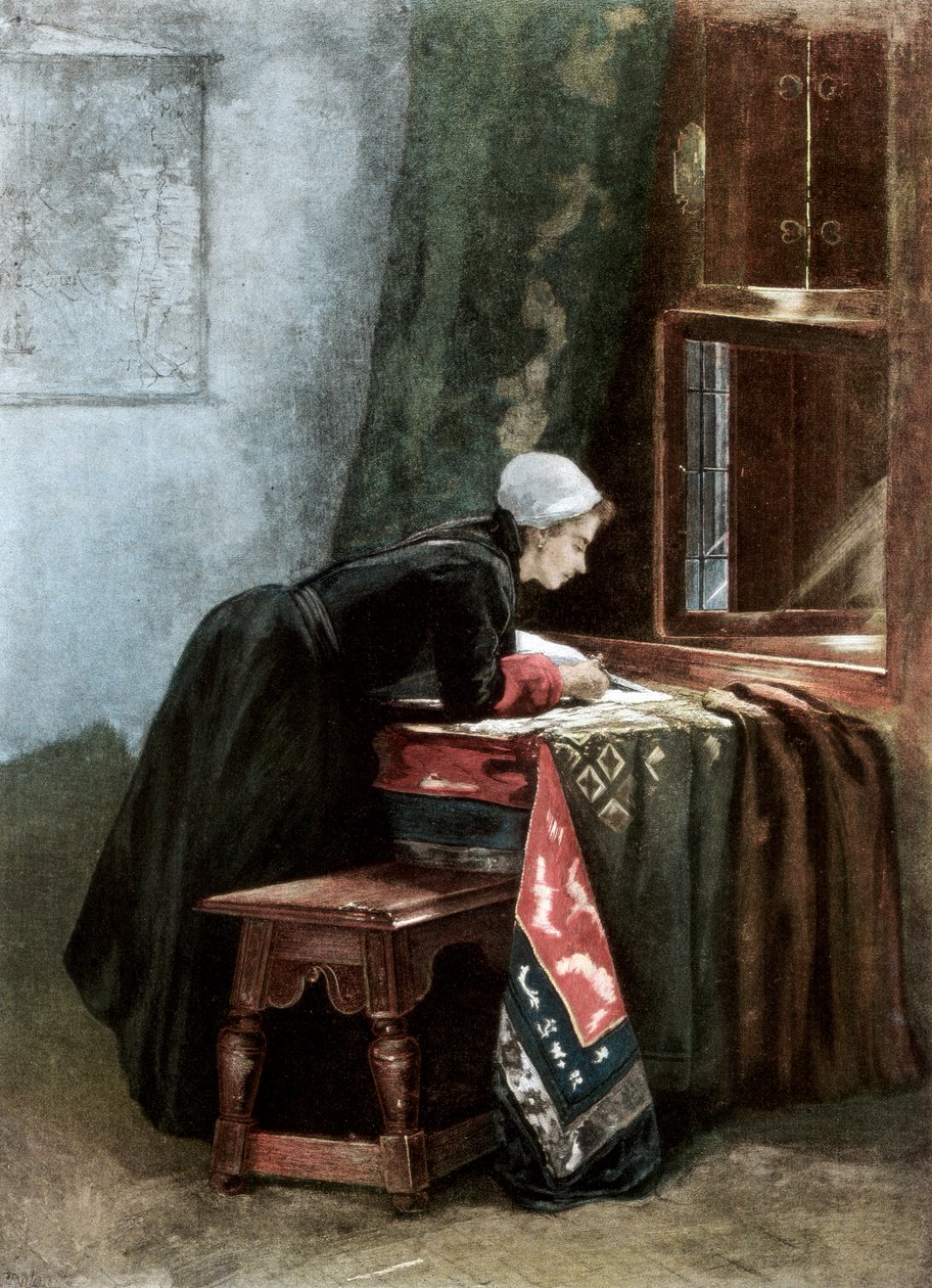 Hollandalı Bir Kadın Kesim Kumaşı, 1889 by Unbekannt