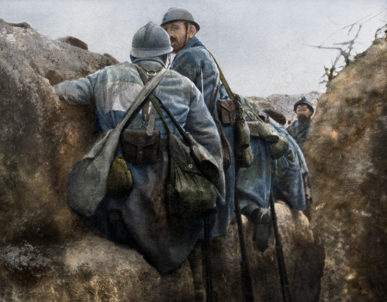 Saldırıdan önce bir Fransız siperi, 2. Şampanya Savaşı, Fransa, 25 Eylül 1915 by Unbekannt
