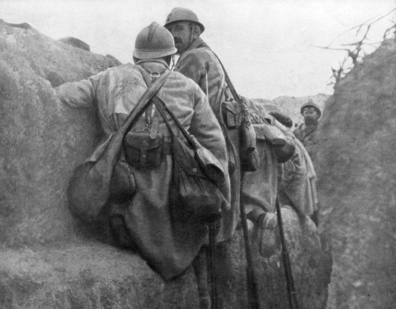 Saldırıdan önce bir Fransız siperi, 2. Şampanya Savaşı, Fransa, 25 Eylül 1915 by Unbekannt