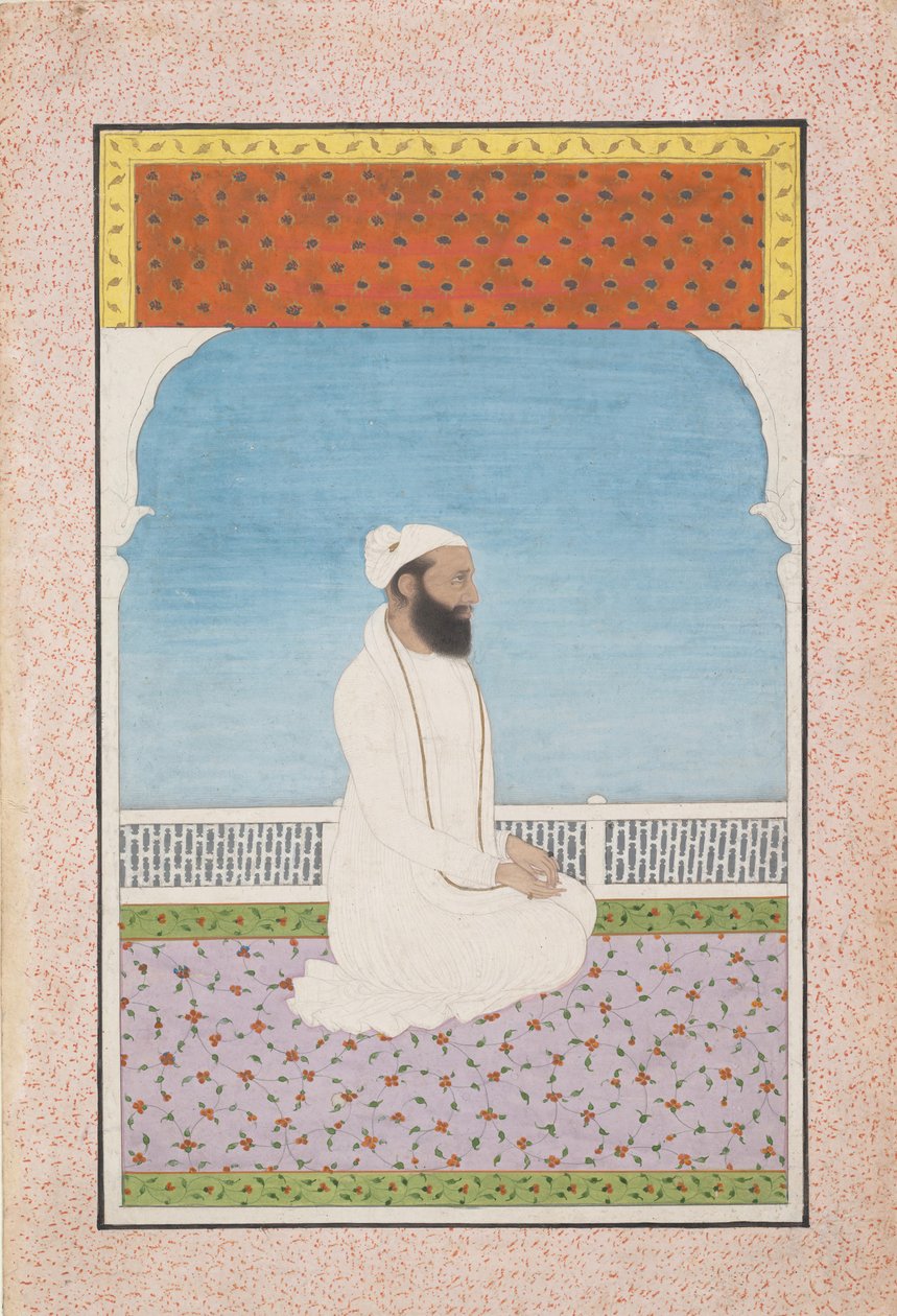 Bir Terasta Oturan Kutsal Bir Adam, ca. 1850. by Unbekannt