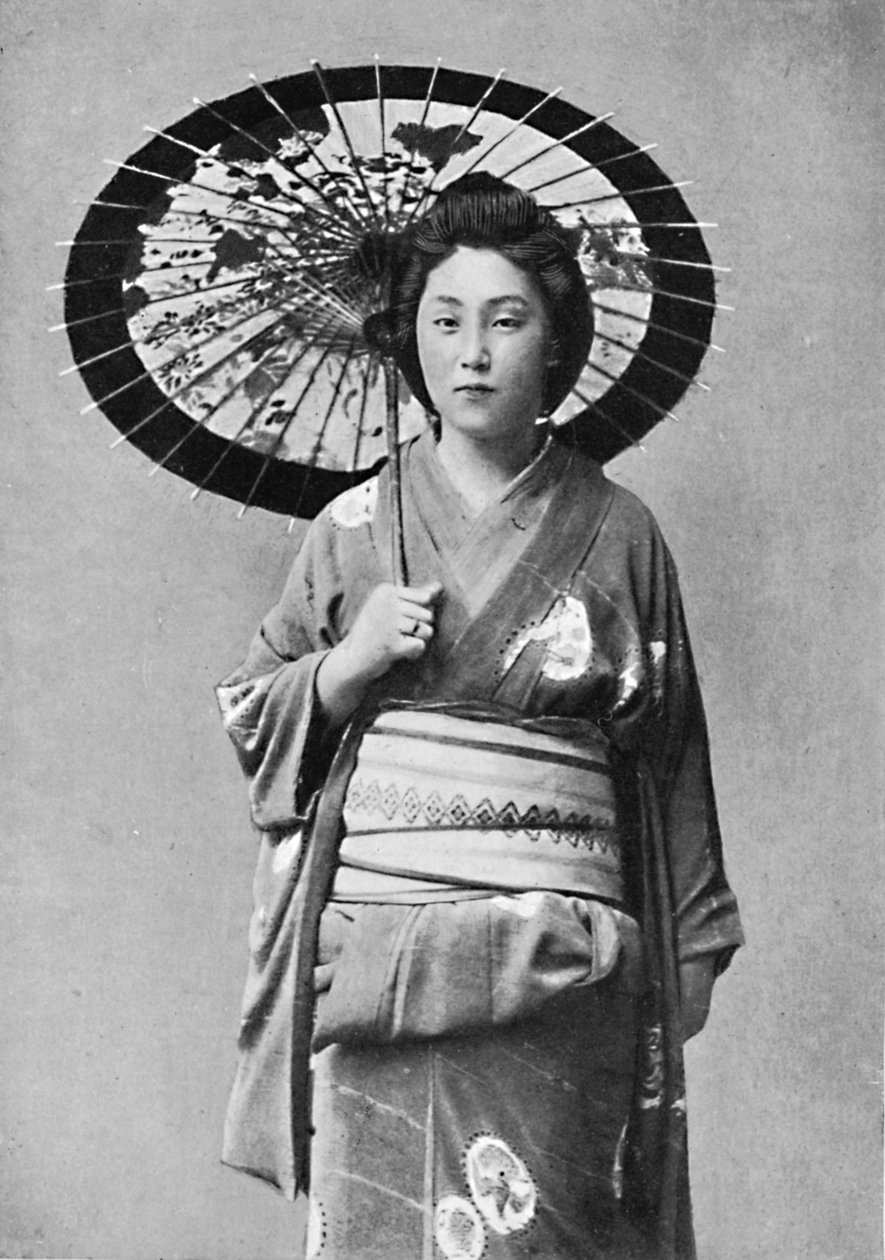 Yürüyen kostümlü bir Japon bayan, 1902 by Unbekannt