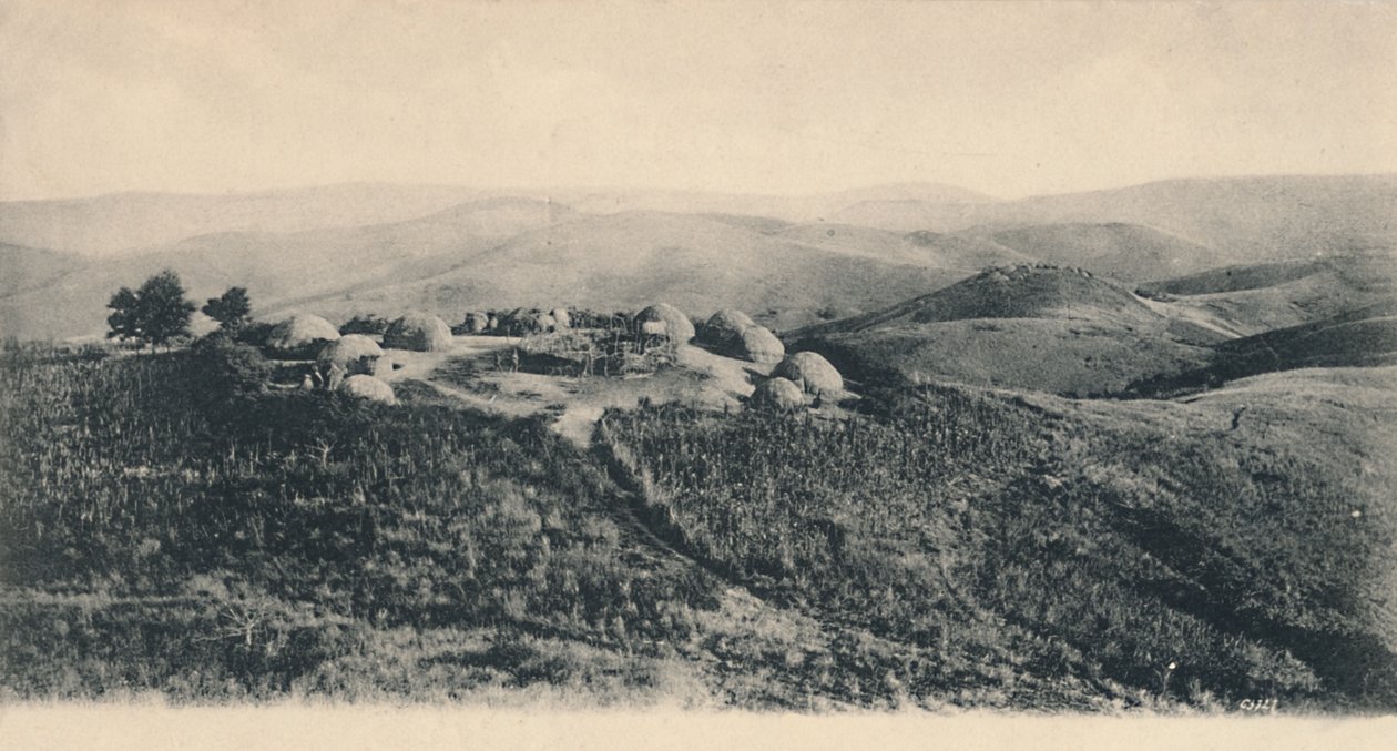 Bir Kafir Kraal - Zululand, 20. yüzyılın başlarında. by Unbekannt