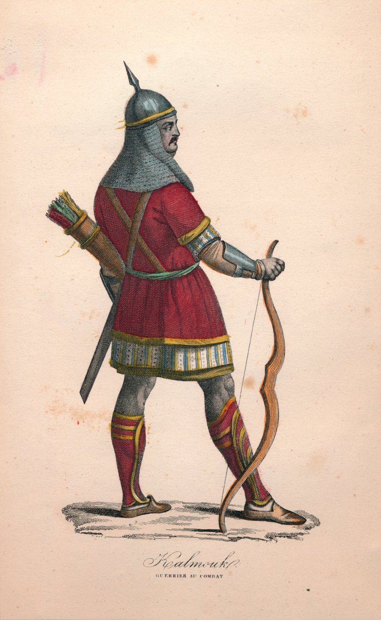 Savaşta bir Kalmuk savaşçısı, 1900