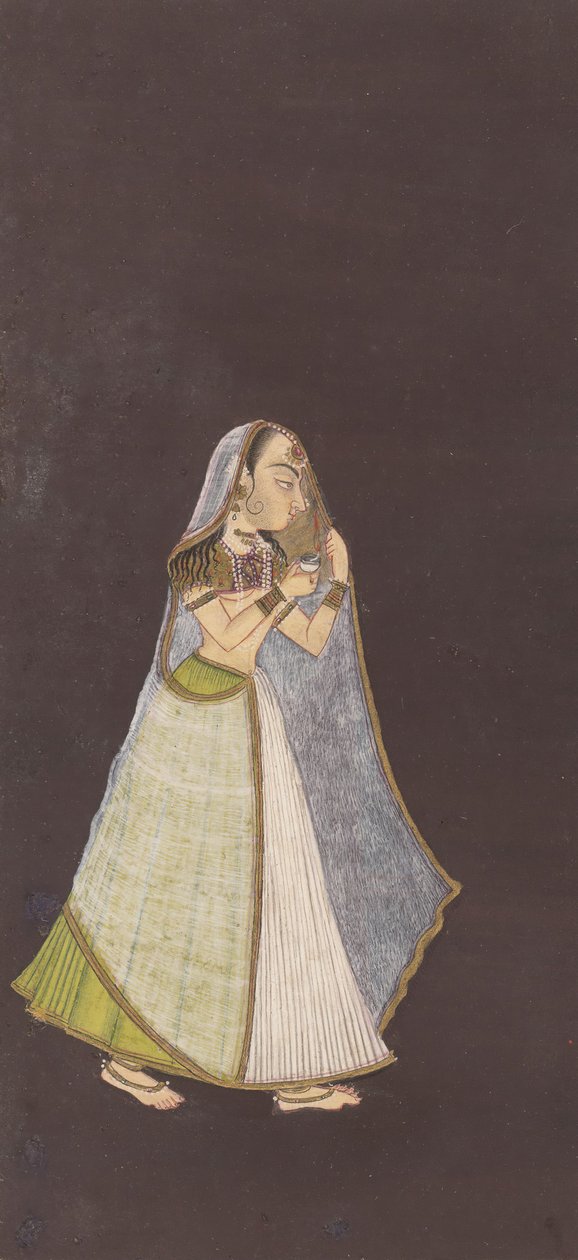 Elinde Kandil Elinde Gece Yürüyen Bir Kadın, yak. 1725. by Unbekannt