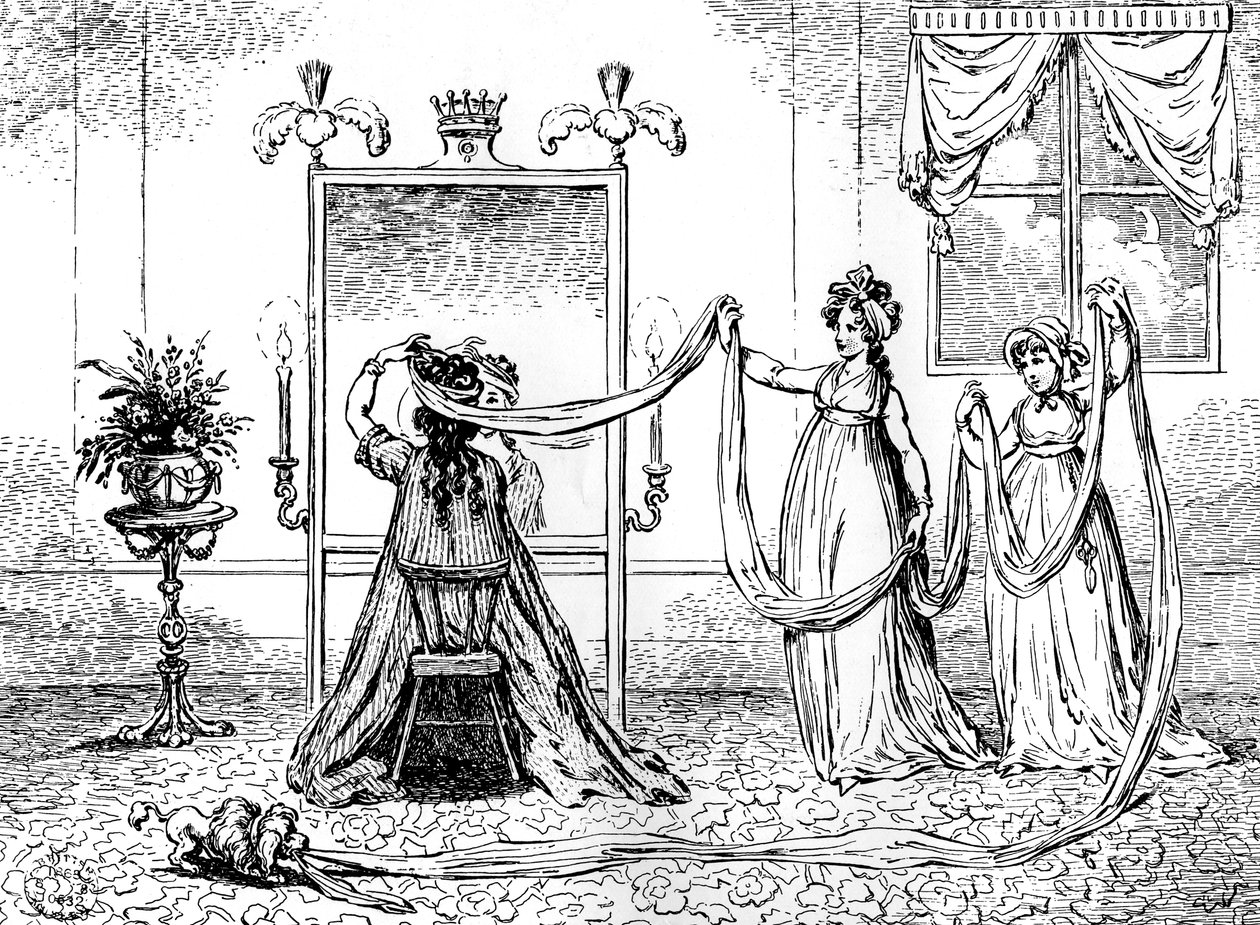 Şapkasını takan bir hanım, 1795 Haziran by Unbekannt