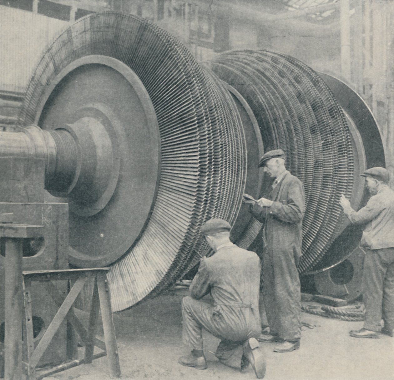 Queen Marys alçak basınç türbinlerinden biri için Çok Kanatlı Rotor, 1937 by Unbekannt