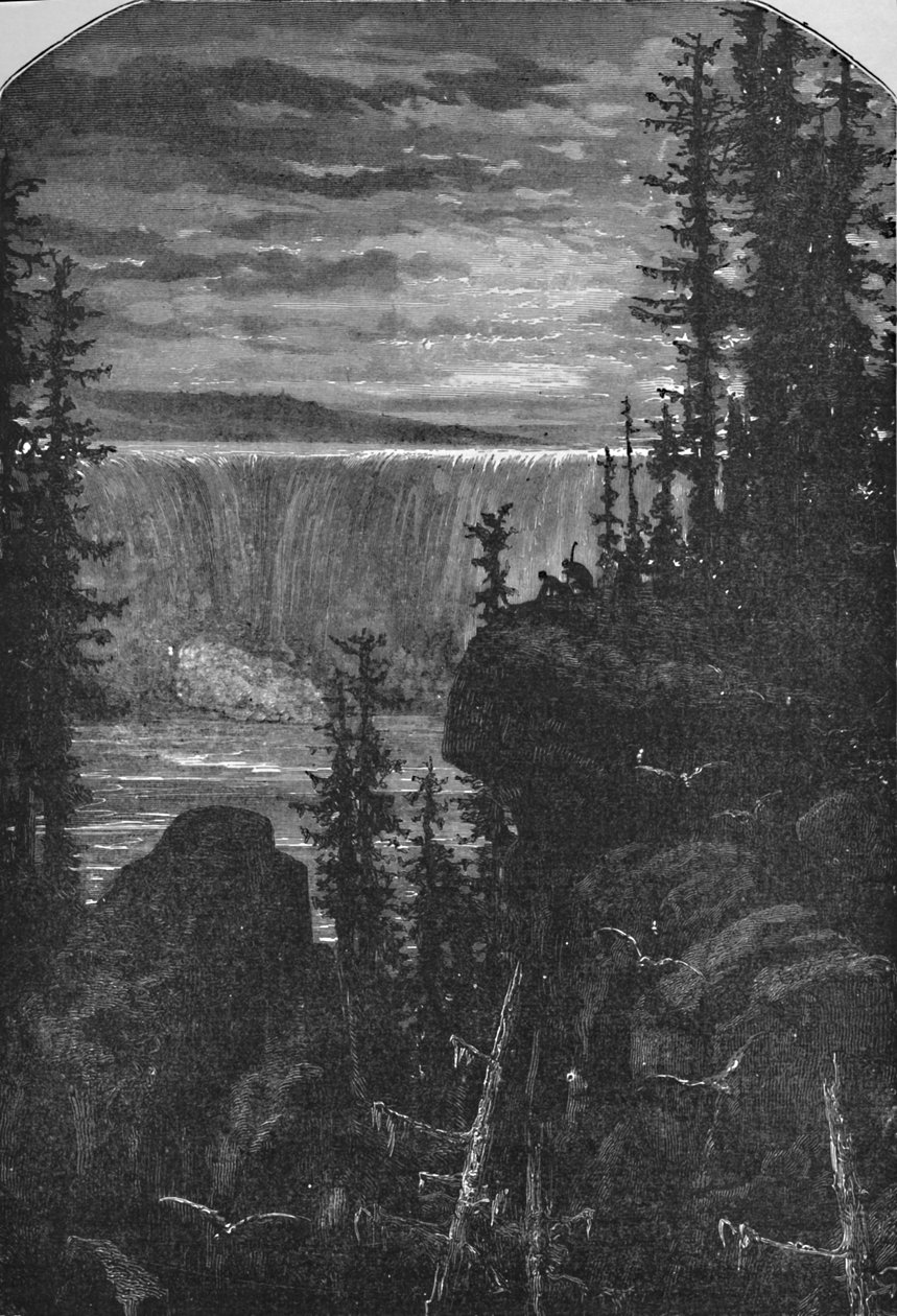 Niagara'nın Eski Zamanda Bir Gece Görünümü, 1883 by Unbekannt