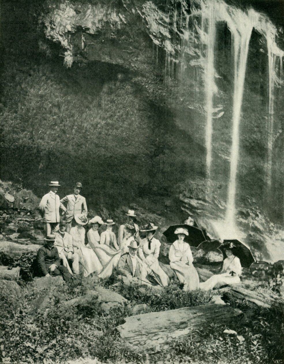 Sir A. Moloney ve Party, 1902 ile Maracas Falls, Trinidad
