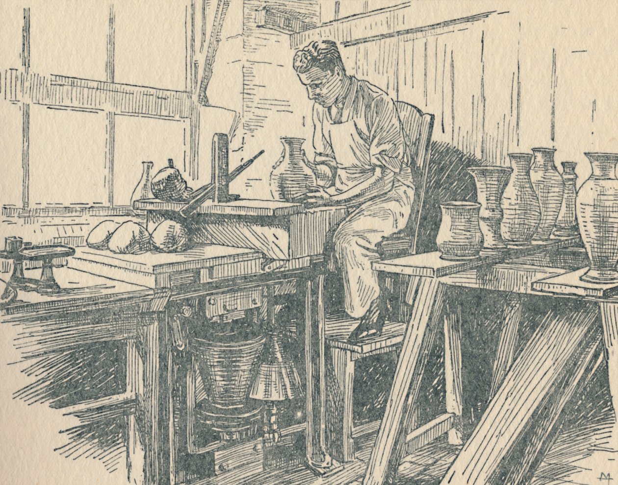 İş Başında Bir Çömlekçi, 1910 by Unbekannt
