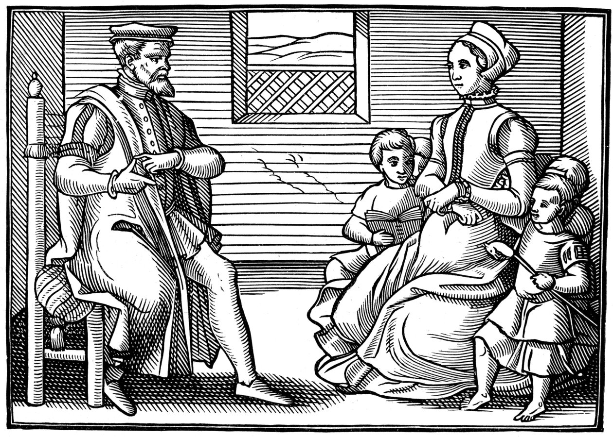 Püriten Bir Aile, 1563 by Unbekannt