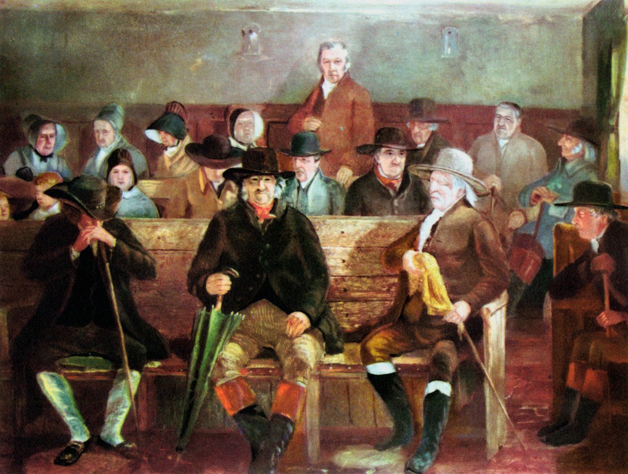 Bir Quaker toplantısı, 1839 by Unbekannt