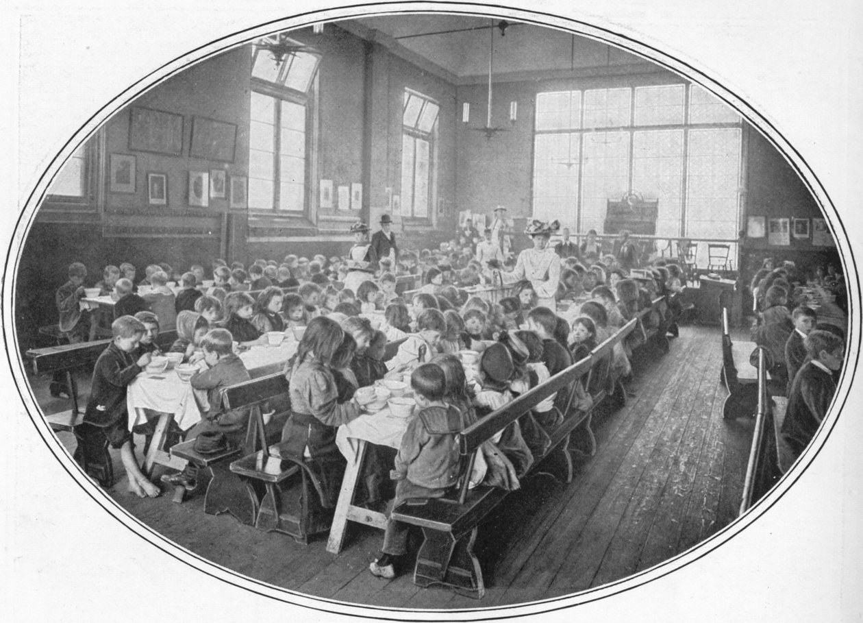 Düzensiz Bir Okul Birliği yemeği, Camberwell, Londra, c1901 1901 by Unbekannt