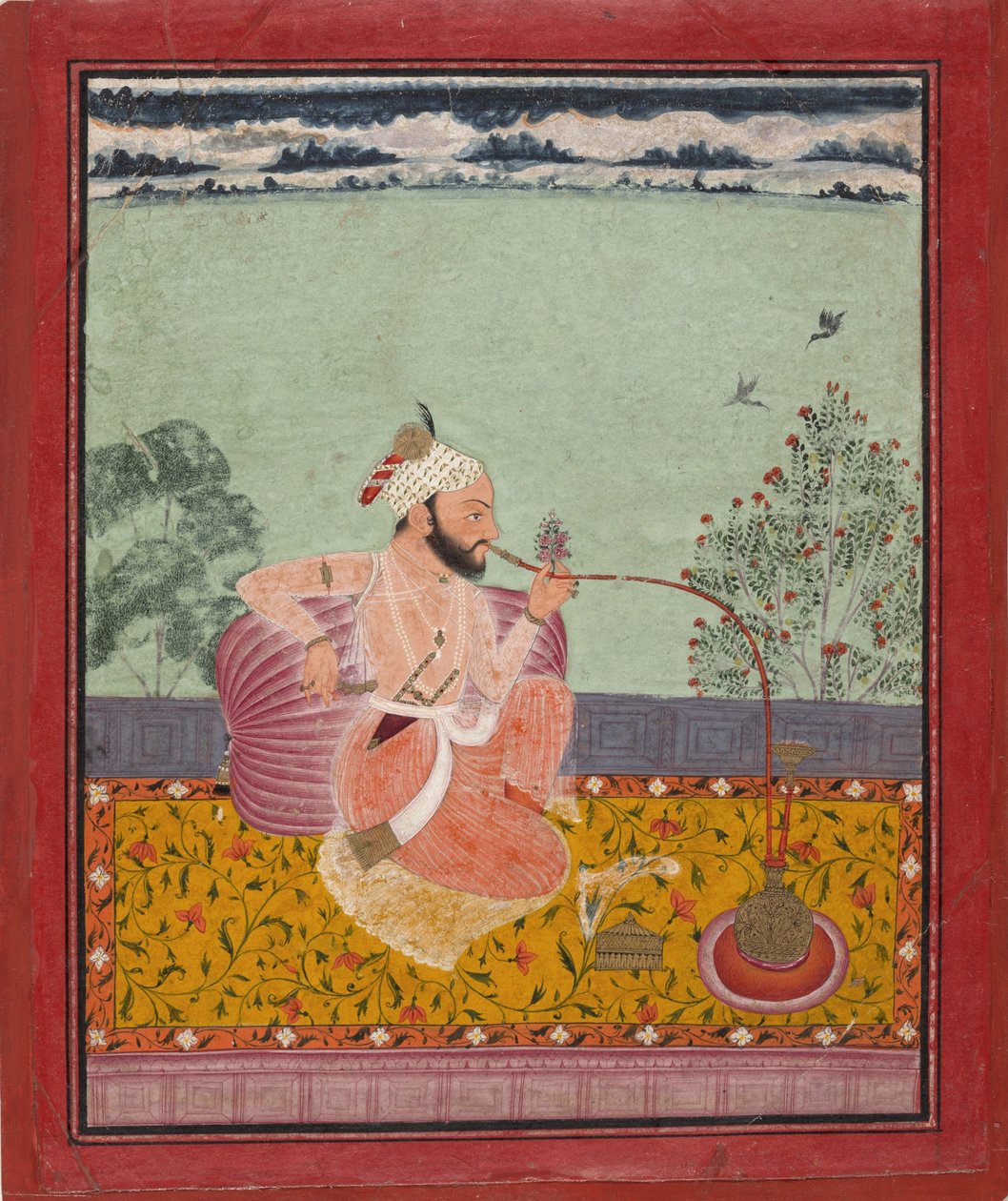 Bir Raja Nargile İçiyor. Kota, 1690-1710, Metropolitan müzesi by Unbekannt