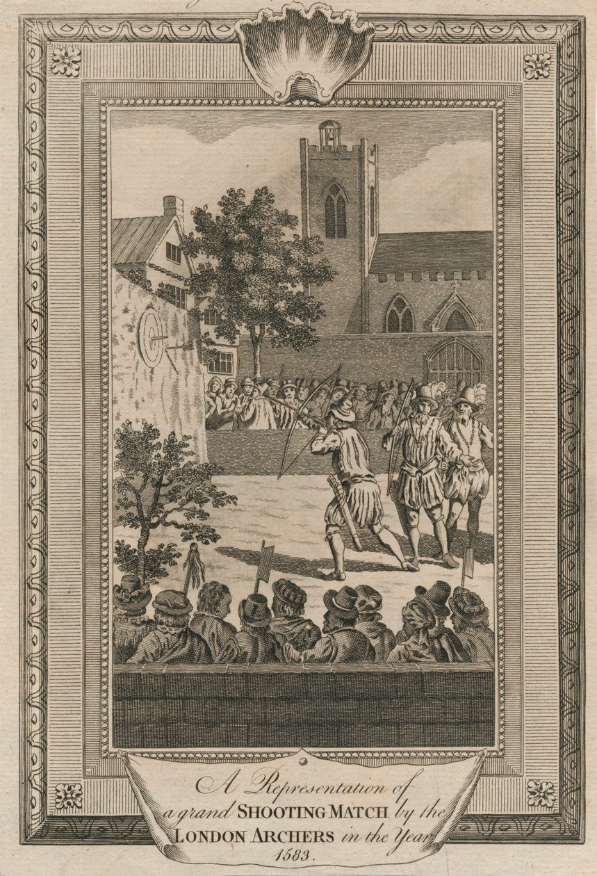 1583 yılında Londra Okçuları tarafından yapılan büyük bir Atıcılık Maçının Temsili. by Unbekannt