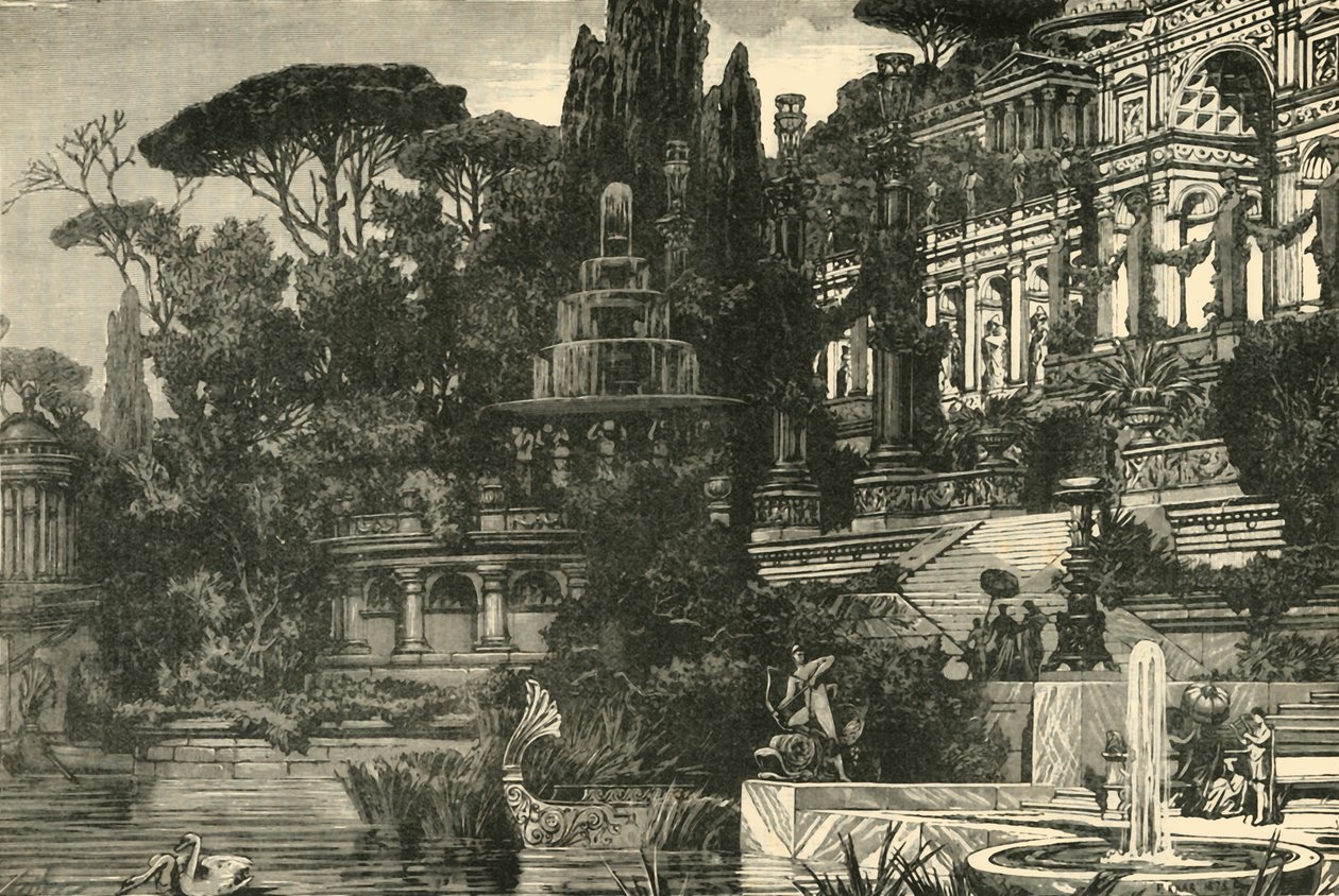 Bir Roma Villası, 1890. by Unbekannt