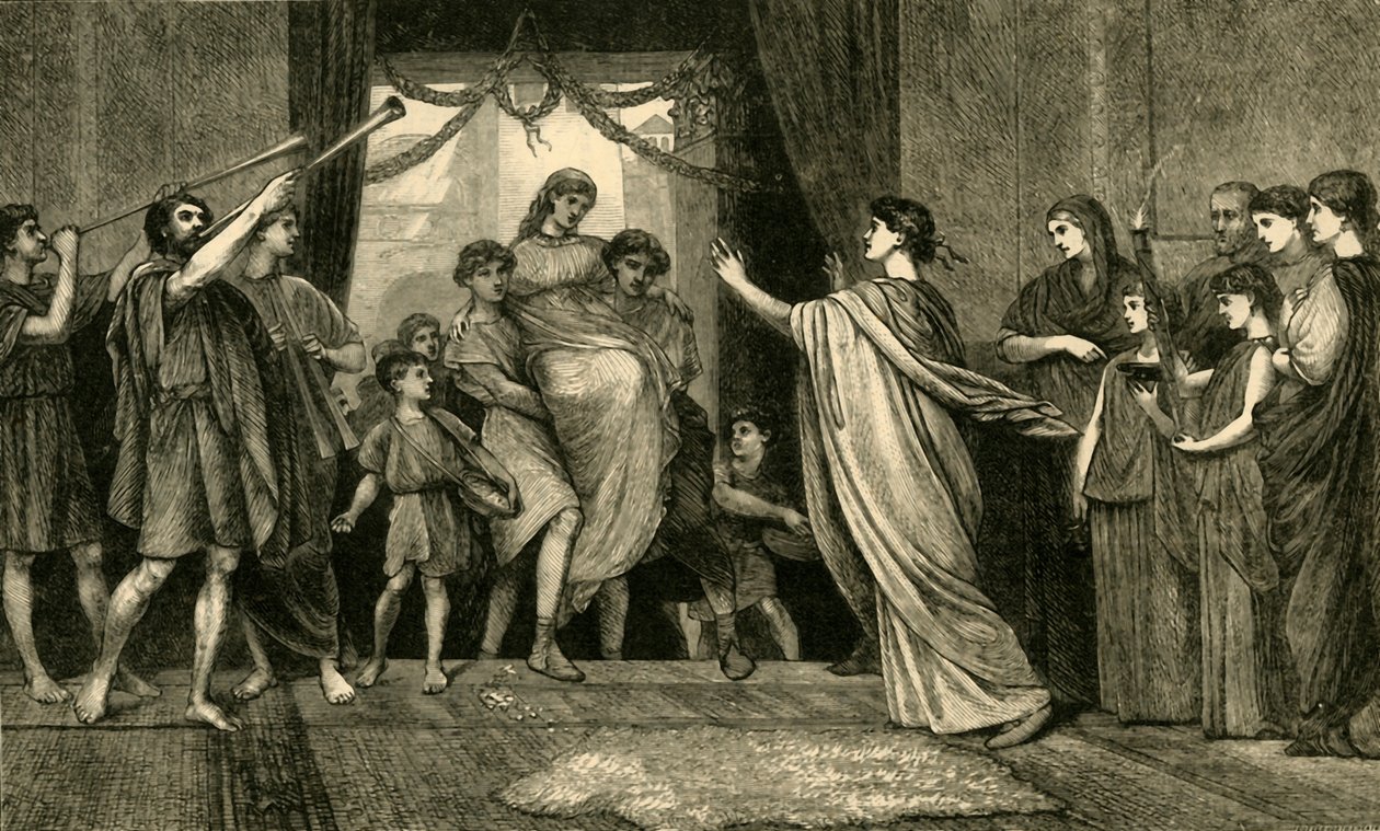 Bir Roma Düğünü. - Eve Gelen Gelinler, 1881. by Unbekannt