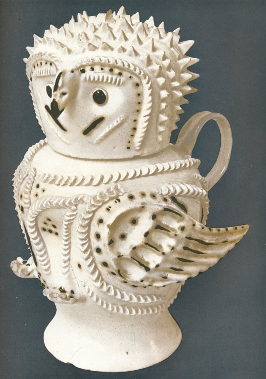 Sürahi olarak kullanılan Tuzlu Sırlı Baykuş, fincan başı, c1730-c1755, 1913 by Unbekannt