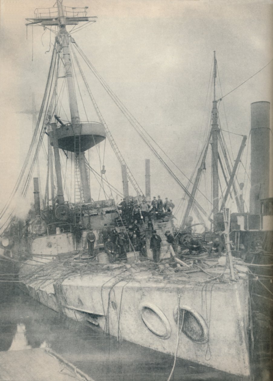 Bir Kurtarma Zaferi. Kurtarma römorkörleri tarafından desteklenen kruvazör Gladyatör, 1908, 1936 by Unbekannt