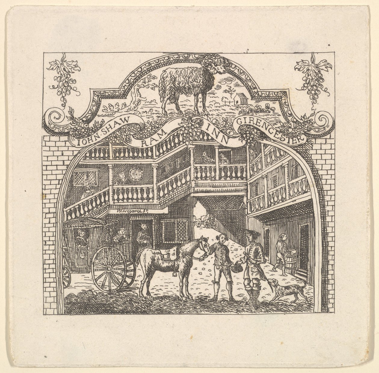 John Shaw için bir Taverna Kartı, 1790