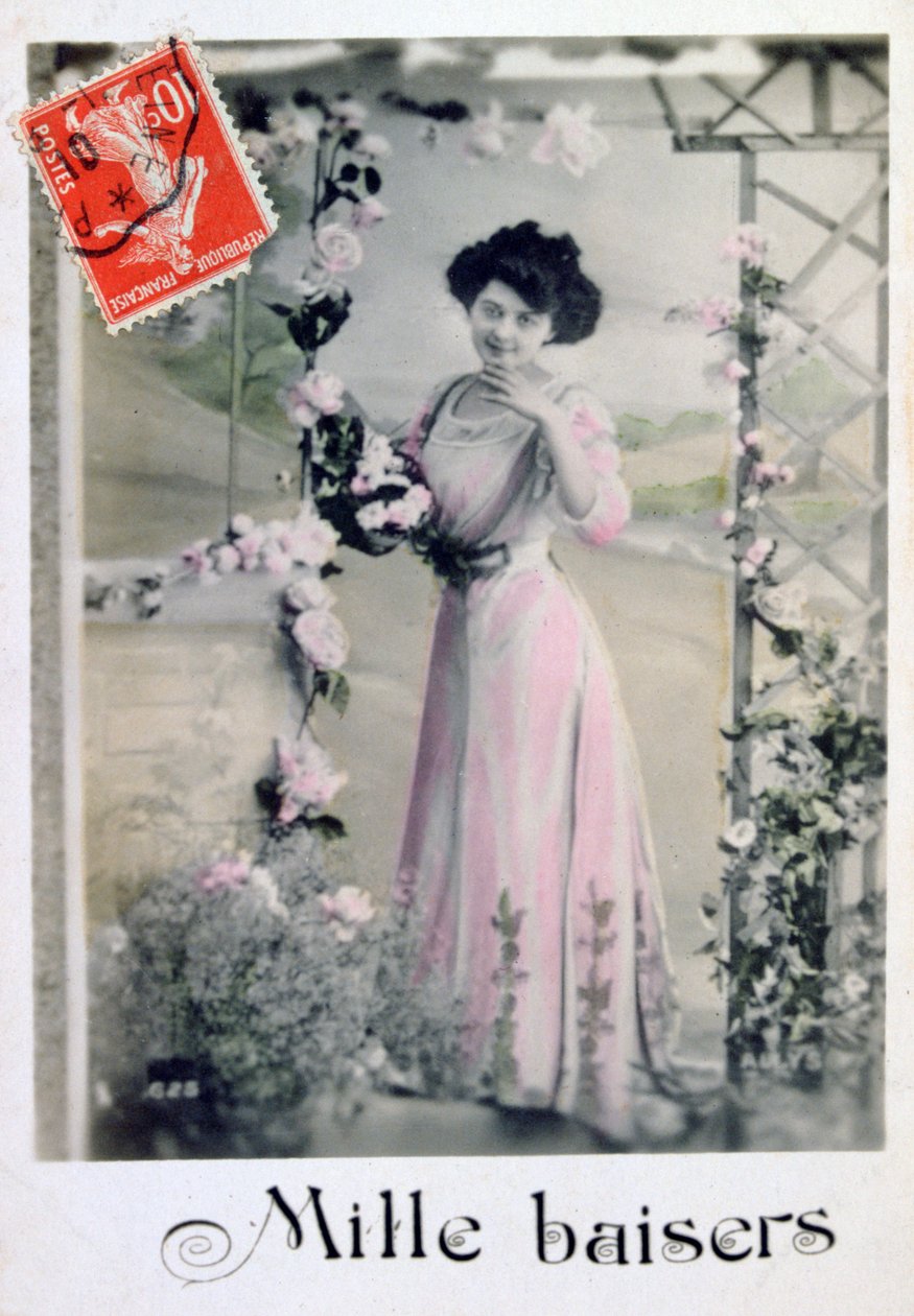 Bin öpücük, Fransız Kartpostalı, c1900 by Unbekannt