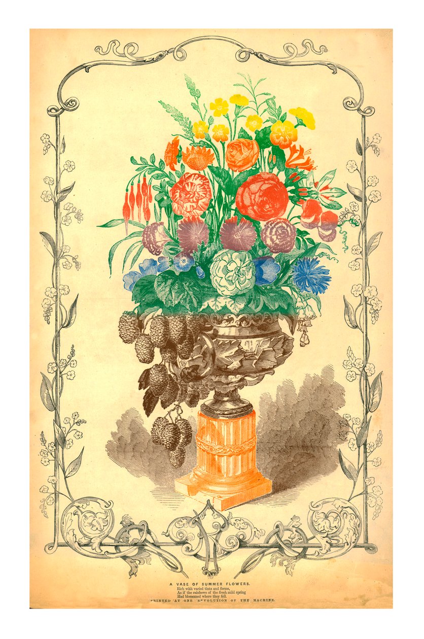 Yaz Çiçeklerinden Bir Vazo, 1849. by Unbekannt