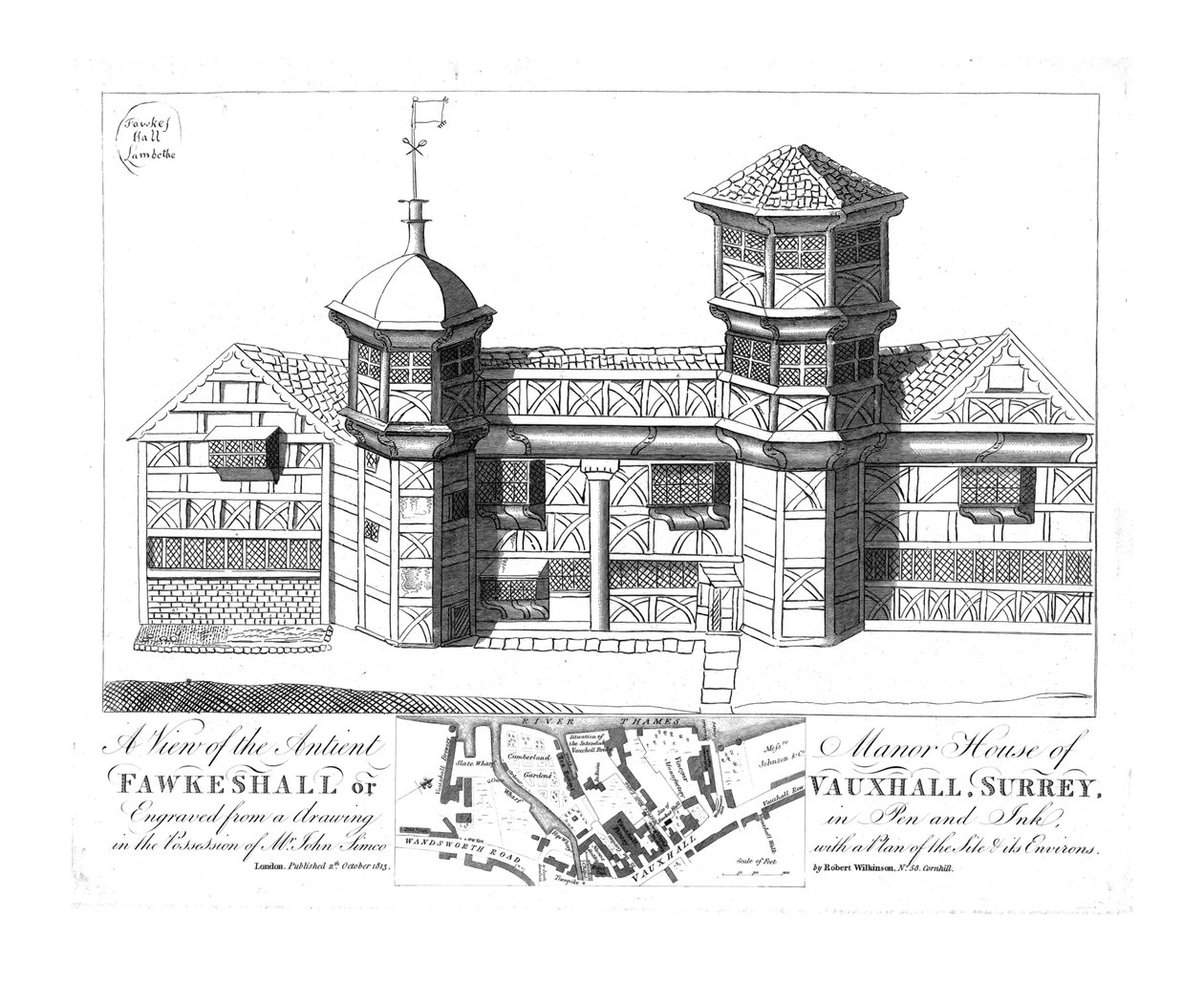 Fawkeshall veya Vauxhall Antik Malikanesinden Bir Görünüm, Surrey, 1813. by Unbekannt
