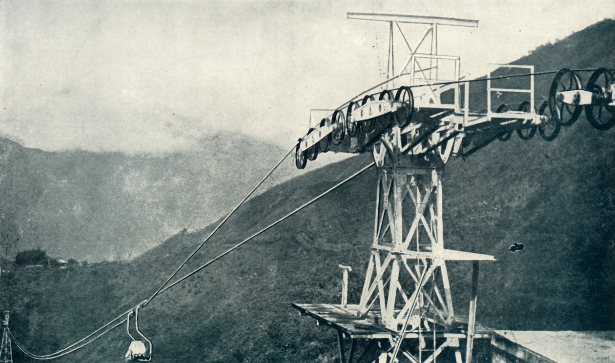 Bir Halatlı Demiryolu veya Teleferik Üzerinden Bir Görünüm, 1922. by Unbekannt