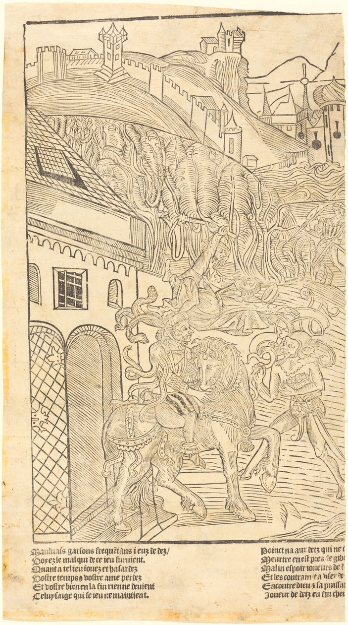 Zar Oynamaya Karşı Bir Uyarı, c. 1500. by Unbekannt