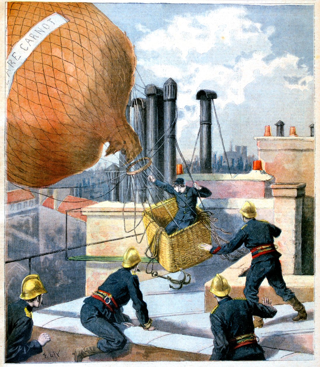 Çatıda bir balon, 1894 by Unbekannt