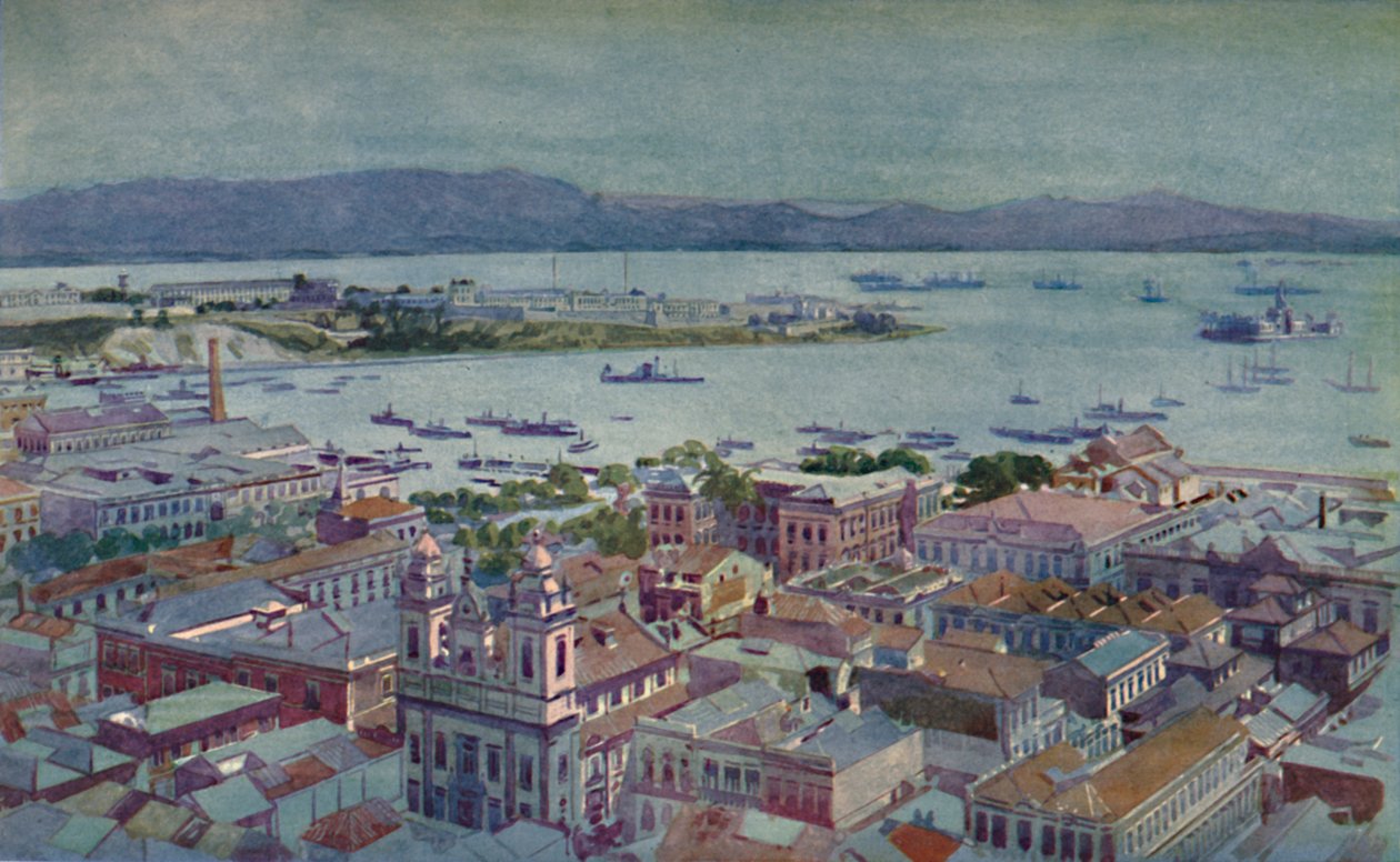 Ilha das Cobras ve Ilha Fiscal ile biraz Rio, 1914 by Unbekannt