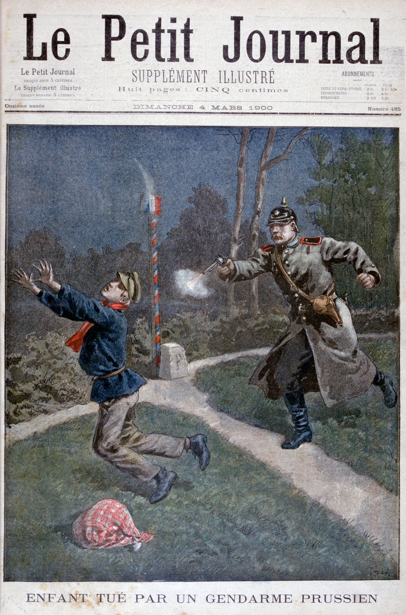 Prusyalı bir jandarma tarafından cezaevinden kaçan bir çocuk, 1900 by Unbekannt