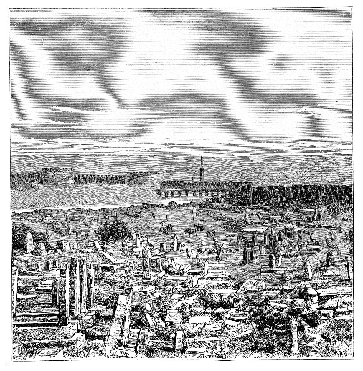Dicle nehri üzerinde bir köprü, Diyarbakır, Türkiye, 1895 by Unbekannt
