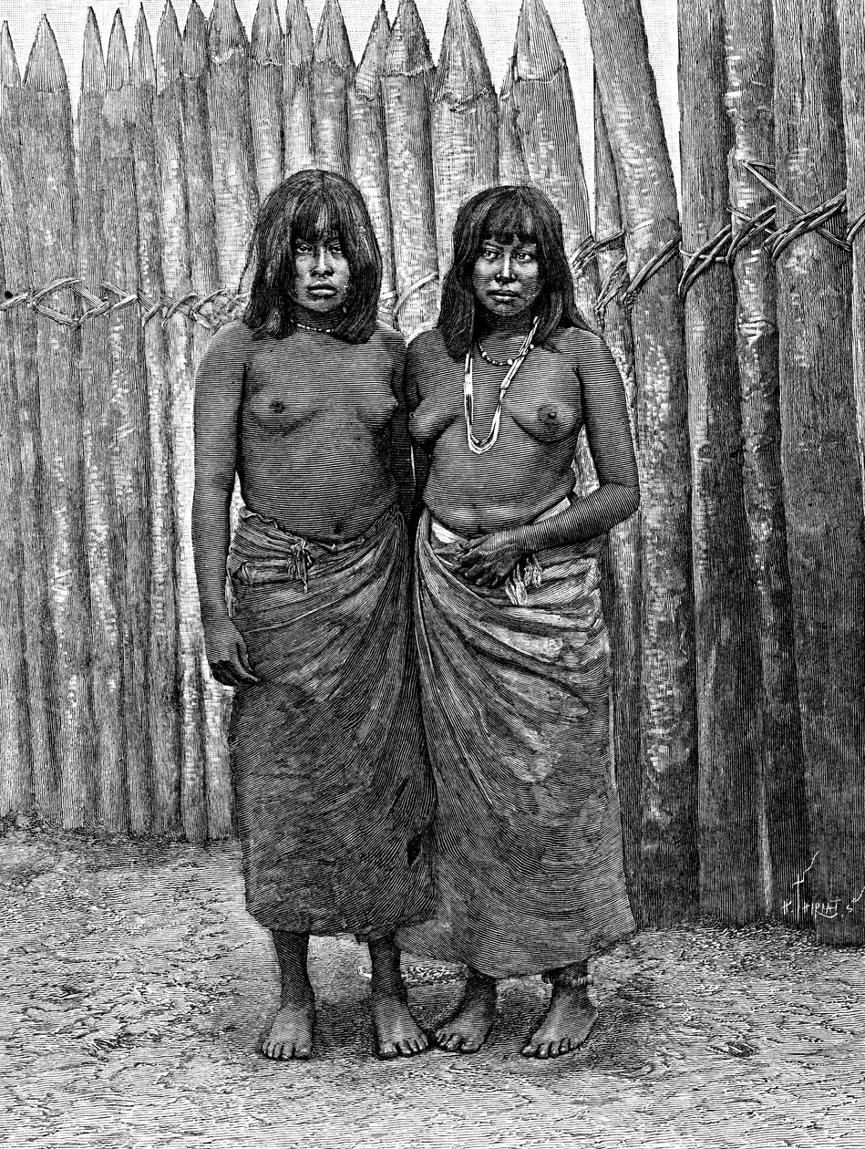 Bir çift Gran Chaco Kızılderili kadını, Güney Amerika, 1895 by Unbekannt