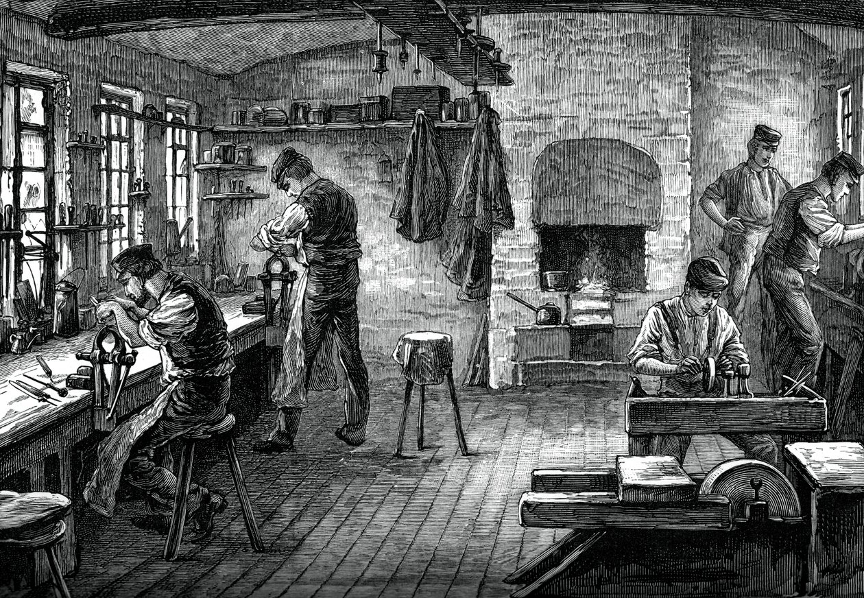 Bir bıçakçı dükkanı, c1880 by Unbekannt