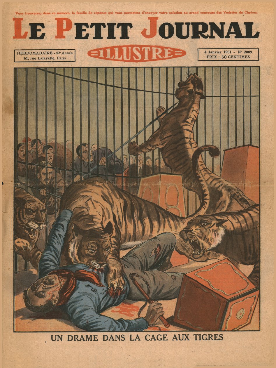 Kaplan kafesinde bir drama, 1931. by Unbekannt