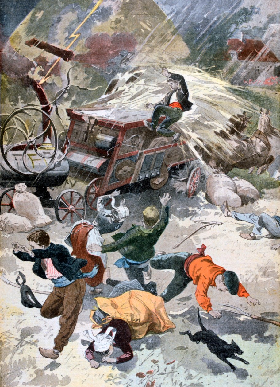 Yıldırımın çarptığı bir tarım makinesi, 1902 by Unbekannt