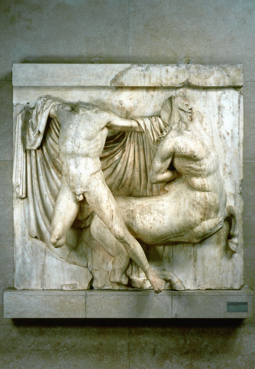 Bir insan Lapith ile bir Centaur arasındaki kavga, Parthenon