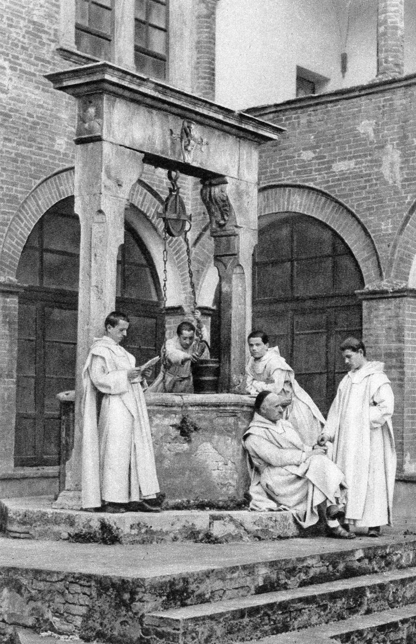 Monte Oliveto Maggiore manastırındaki bir grup keşiş, İtalya, 1922 by Unbekannt