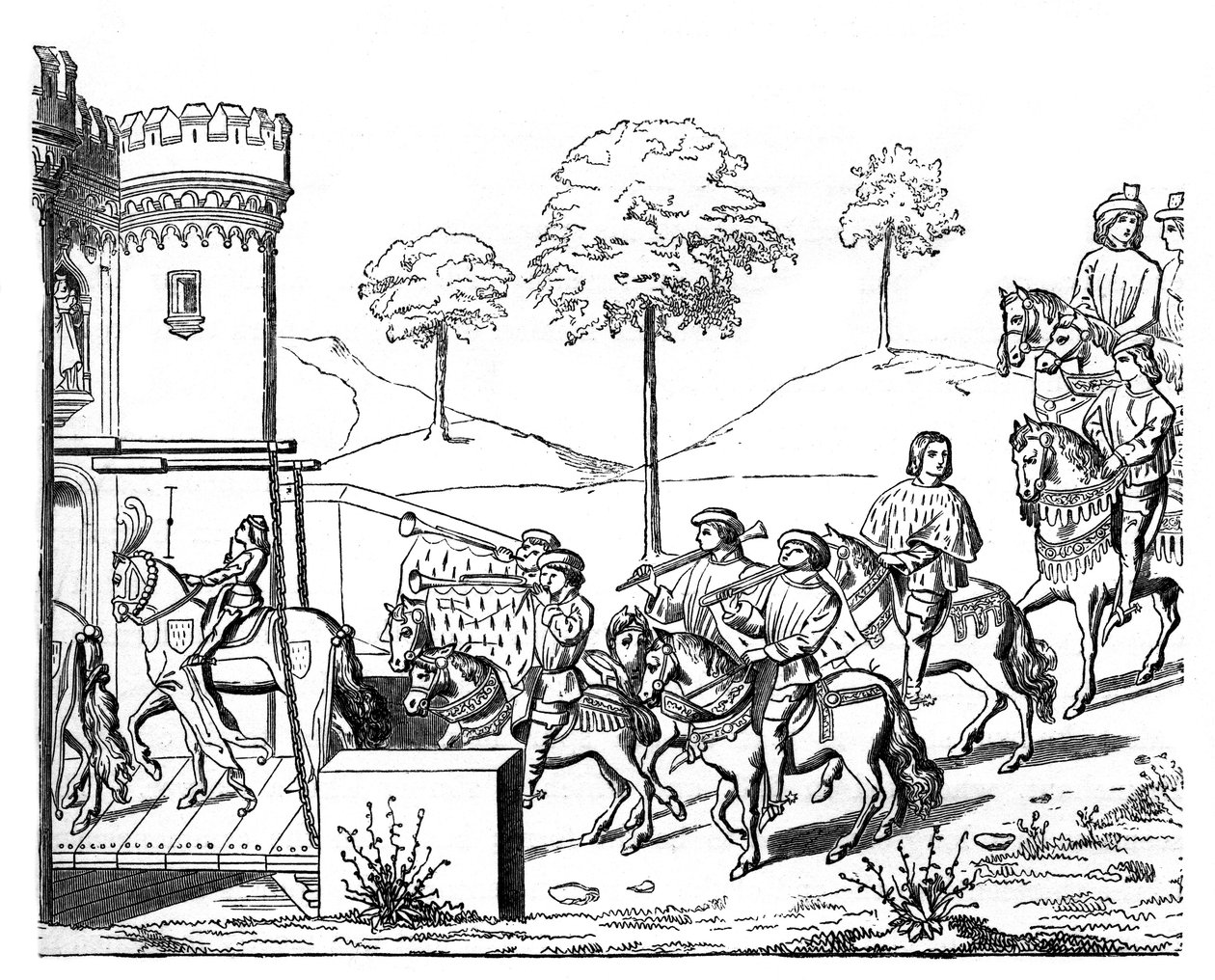 Listelere giren bir şövalye, c1460-1465, 1870 by Unbekannt