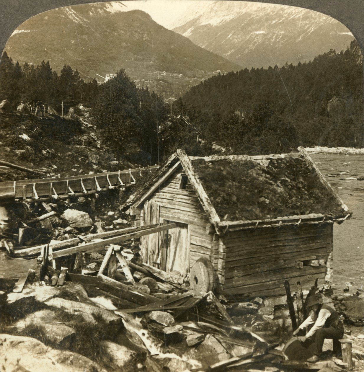 Stalheims nehri, Naerodal, Norveç, c1905