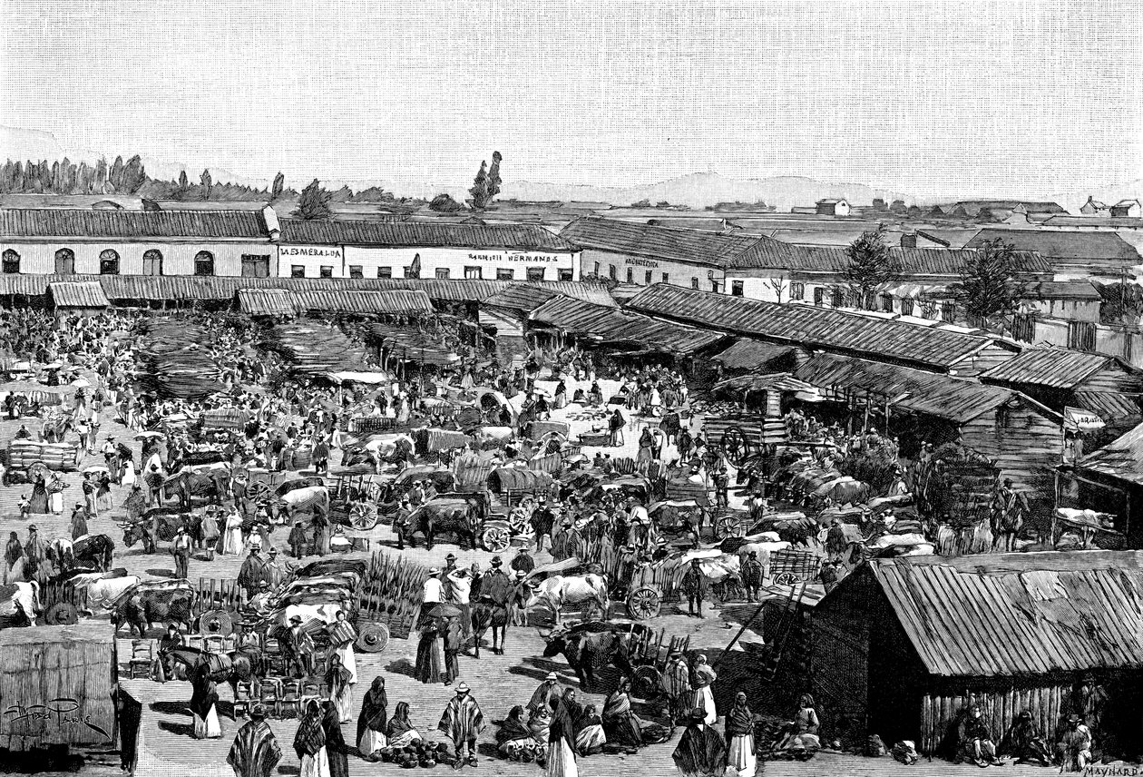 Pazar yeri, Şili, 1895 by Unbekannt