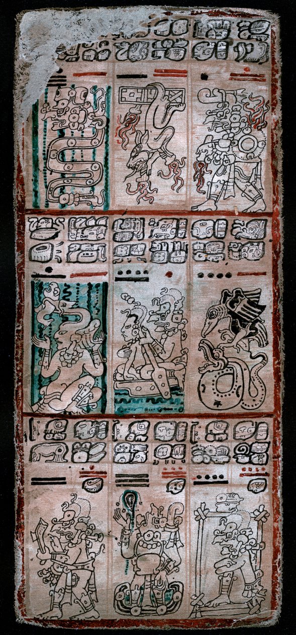 Dresden kodeksinden bir sayfa, Maya el yazması, 1901 by Unbekannt
