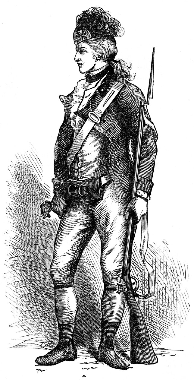Gerçek bir Amerikan tüfekçisi, c1776-1780 c1880 by Unbekannt